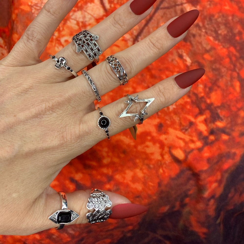 3/$10 NEW Boho Style Rings & MIDI Rings Design Mix / silver tone Bundle NWOT